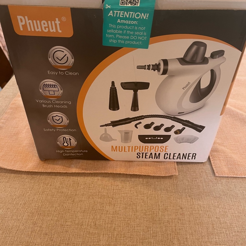 Brand New White Multipurpose Steam Cleaner - Compact Home Steamer